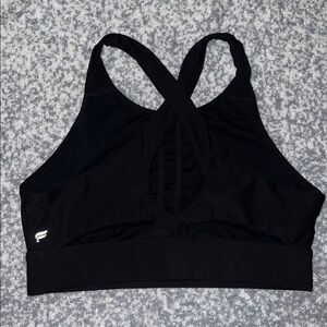 FABLETICS Black Sports Bra with Cross Back Size Medium